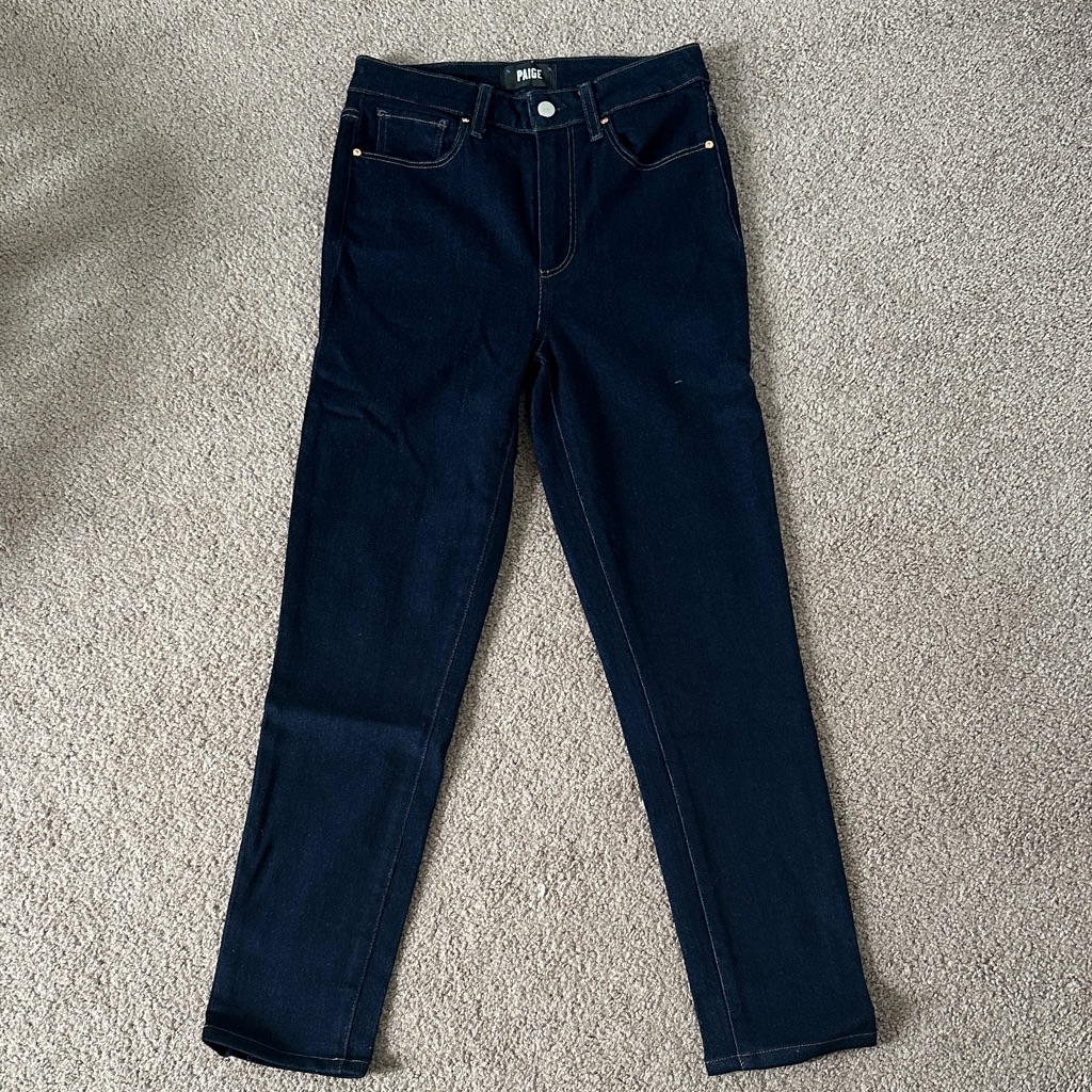 Paige Midnight Blue Straight Leg Jeans